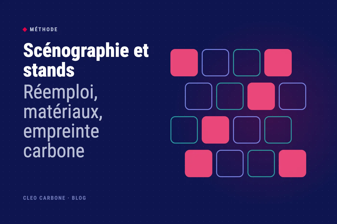 Illustration : Scénographie et stands, Réemploi, matériaux, empreinte carbone