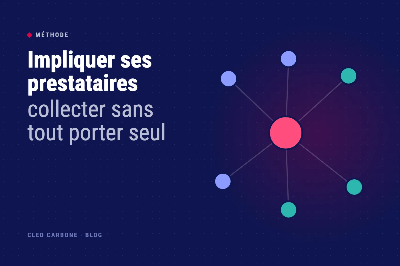 Illustration : Impliquer ses prestataires, collecter sans tout porter seul